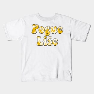Tie Dye Yellow Pogue Life Kids T-Shirt